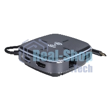 Многофункциональная док-станция Intrend ITACS-9W Type-C с беспроводной зарядкой 3 встроенных высокоскоростных USB 3.0, встроенный высокоскоростной TF и SD карт ридер, разъем RJ-45 для подключения к локальной сети HDMI 4K/30Hz, 60W Power Delivery порт,