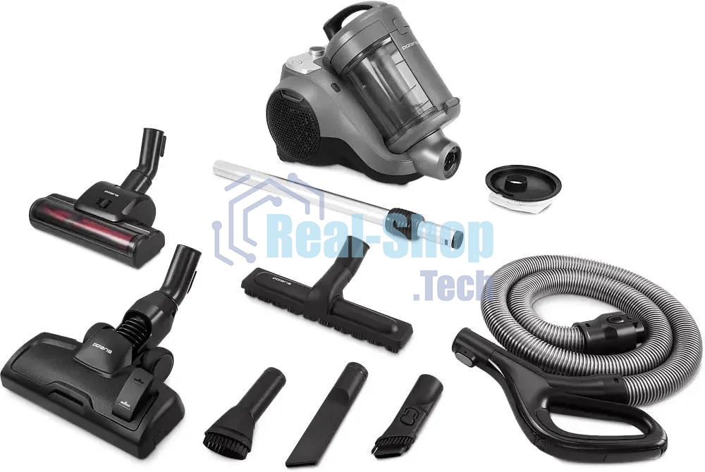 Пылесос Polaris PVC 3344 черный/серый, 650/2200 Вт, уборка сухая, пылесборник контейнер/мешок 2 л