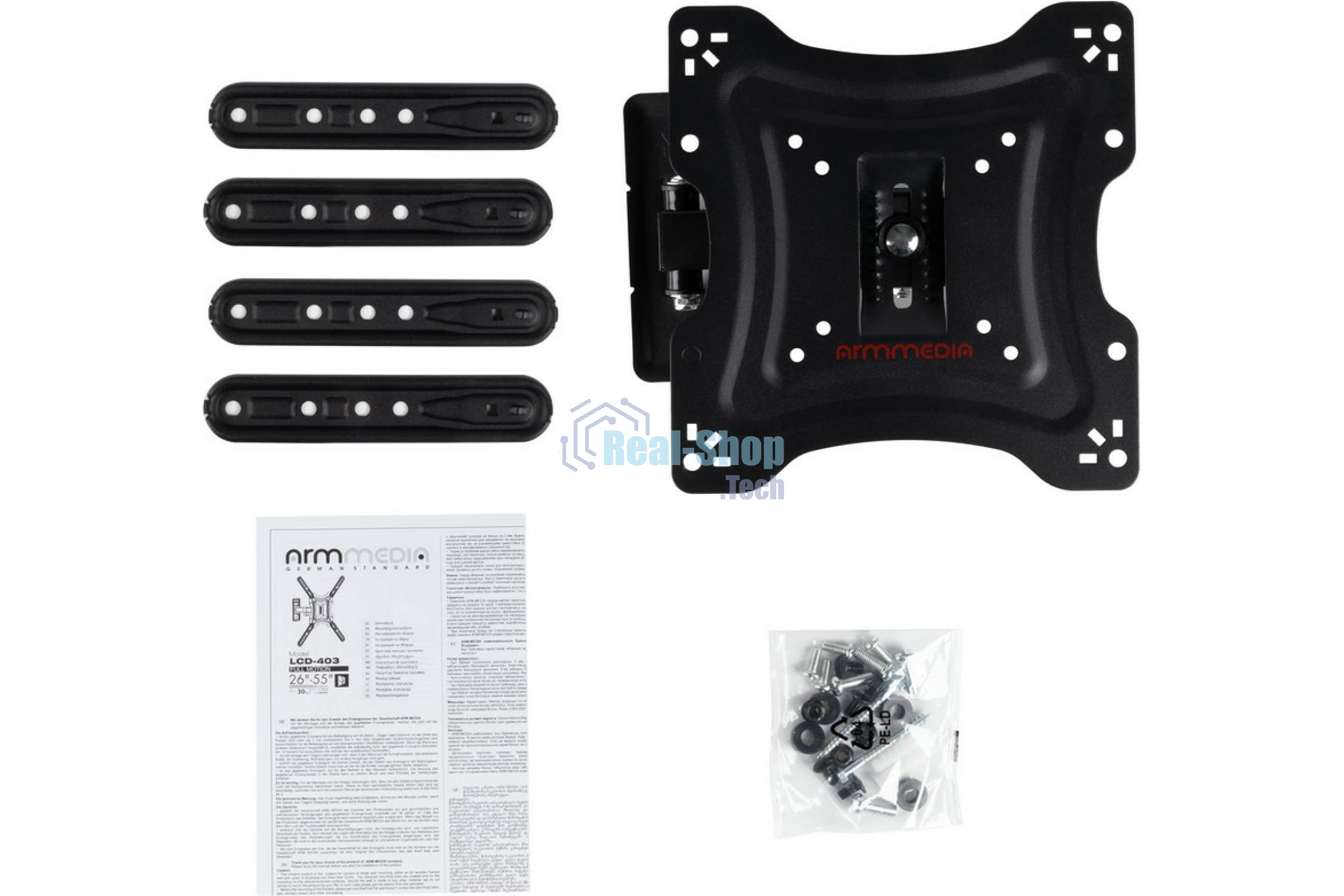 Кронштейн для телевизора Arm media LCD-403 new черный, 26