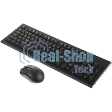 Комплект клавиатура + мышь A4Tech 3000NS клав:черный мышь:черный USB беспроводная Multimedia