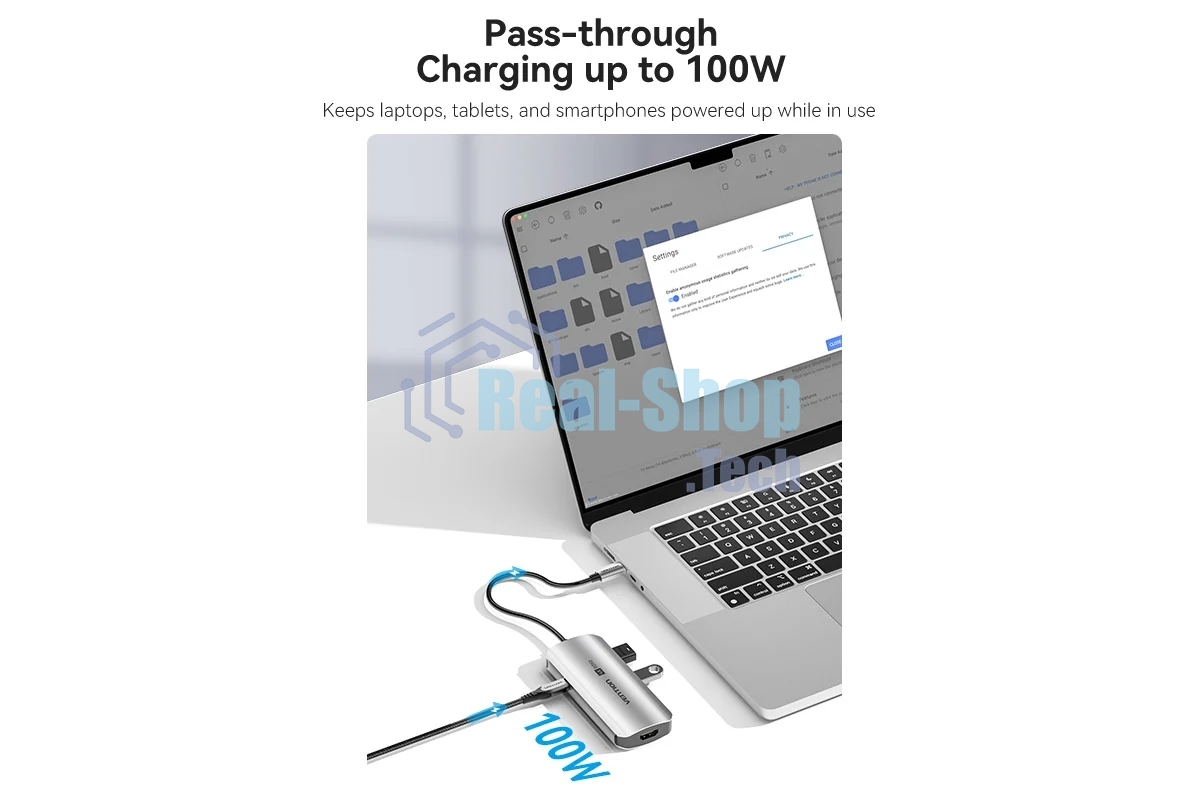 Мультифункциональный хаб Vention USB Type C 6 в 1