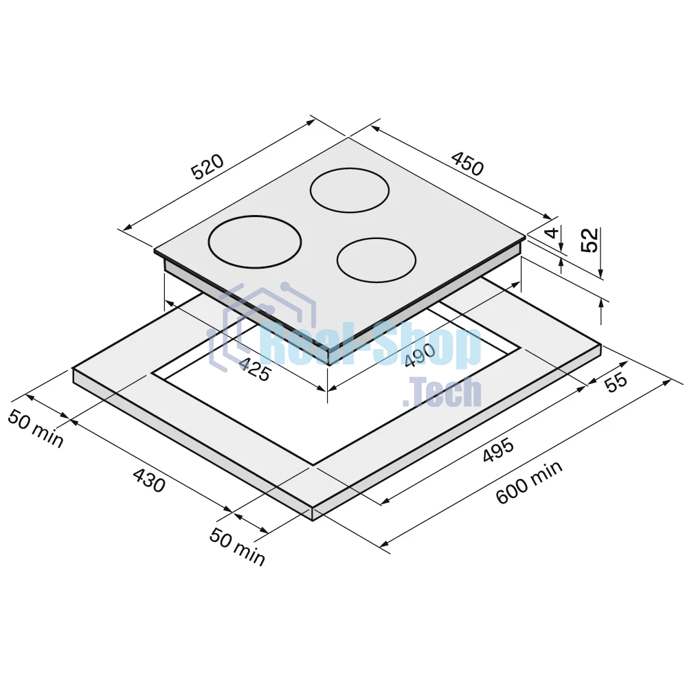 Индукционная варочная панель Krona VENTO 45 IV B слоновая кость