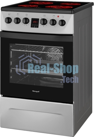 Плита электрическая Weissgauff WES 2V16 SE Premium Line серебристый, конфорок 4 электрических, духовка 50 л, 50 см x 85 см x 60 см