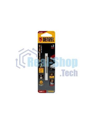 Сверло спиральное по металлу Denzel 2 x 49мм, Р6М5, Golden Tip, 2 шт.