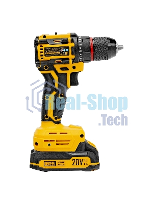 Дрель-шуруповерт Denzel CDH-BL-20, 20 В, 2 Ач, 50 Нм, бесщеточный