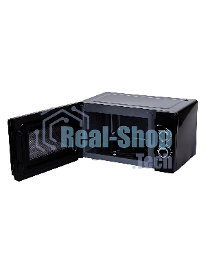 Микроволновая печь Pioneer MW361S черный, 23 л, 800 Вт, переключатели - поворотный механизм