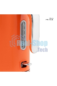 Чайник электрический Galaxy Line GL 0351, апельсиновый фреш, металл, 2200 Вт, 1,7 л