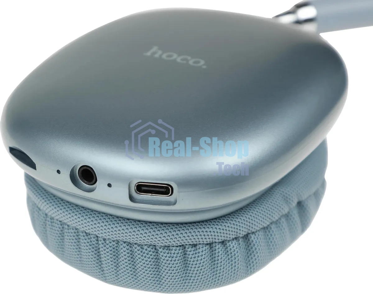 Наушники мониторные Hoco Air Triumph W35 голубой беспроводные Bluetooth оголовье