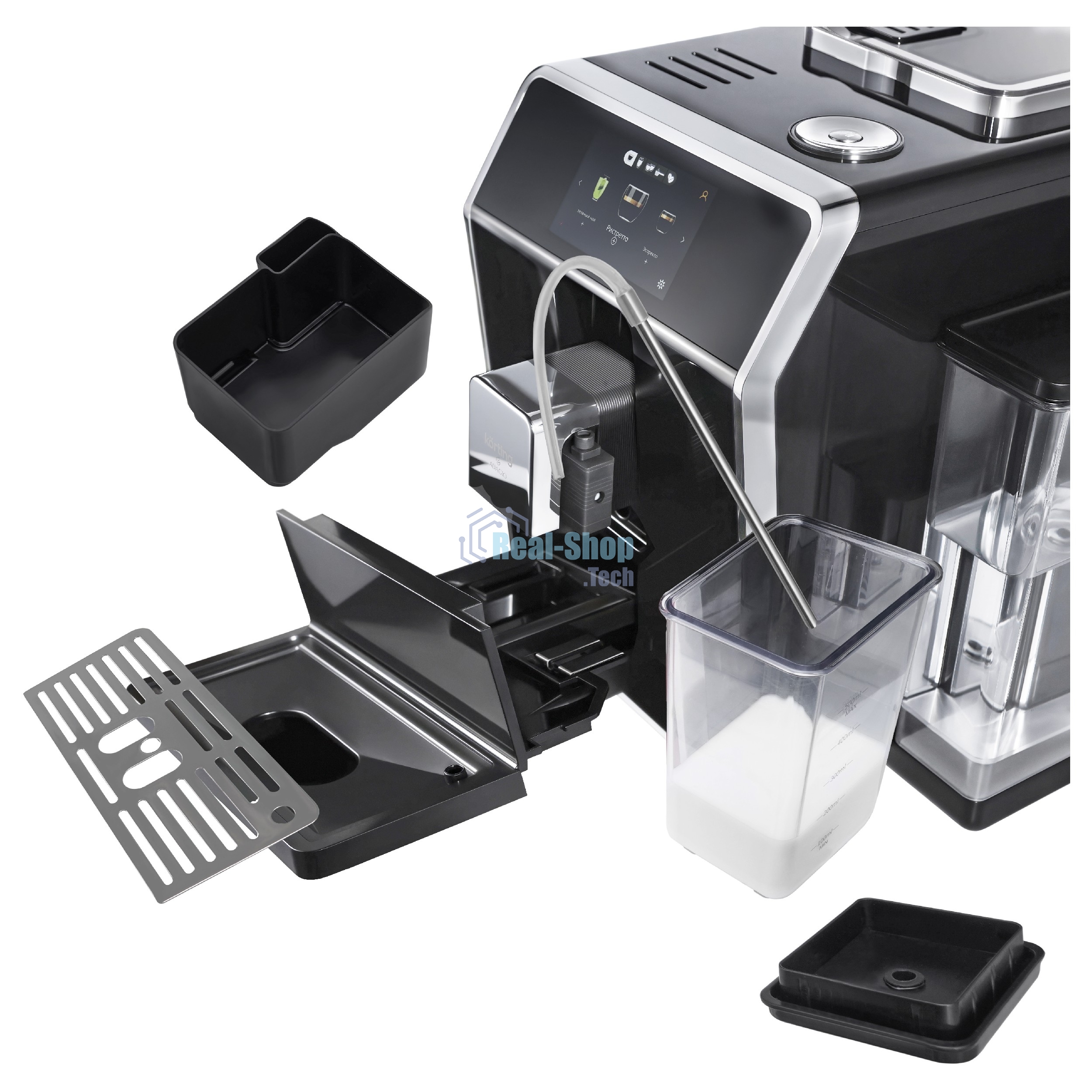 Кофемашина автоматическая Korting KACM 2004 ADAGIO черный, молотый/зерновой, 1.5 л, 1580 Вт, 20 бар