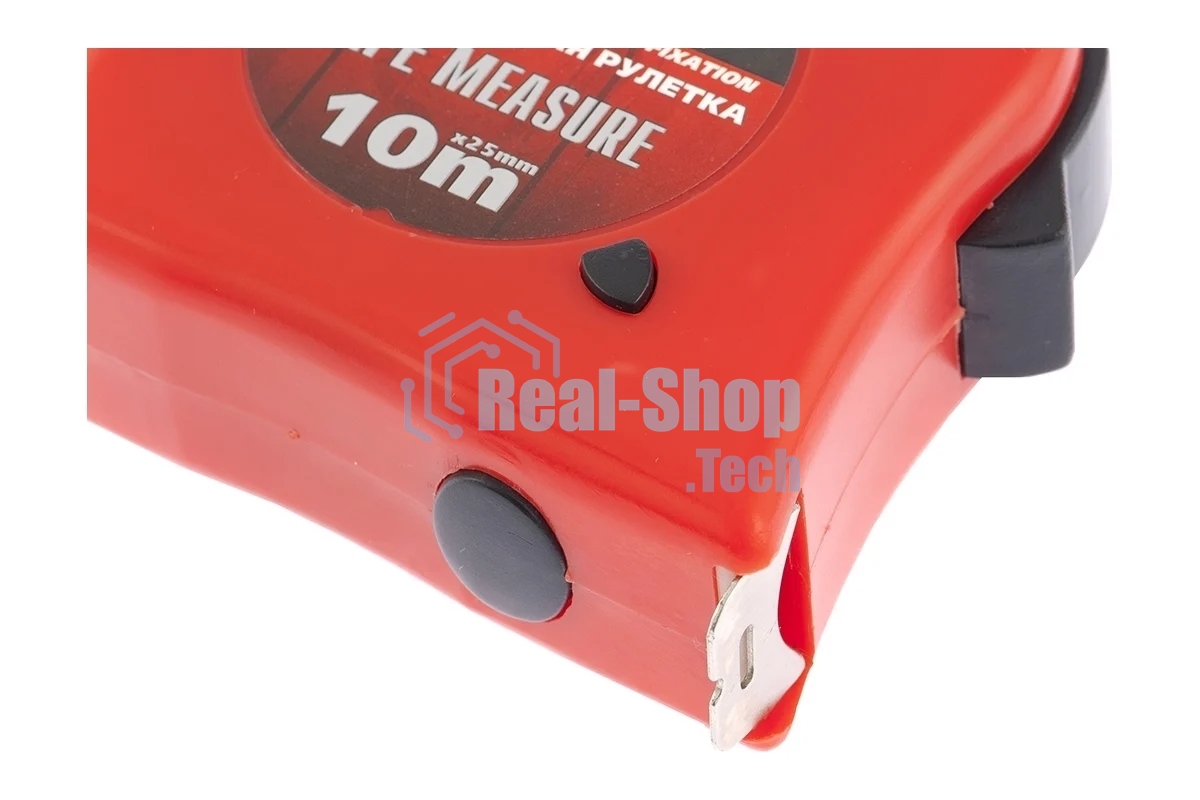 Рулетка Matrix double fixation 10мх25мм обрезиненный корпус двойная плавная фиксация