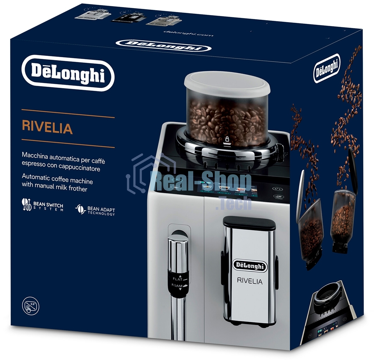 Кофемашина автоматическая DeLonghi EXAM440.35.W (0132213209) белый, исп. кофе - зерновой/молотый, 1,4 л, 1450 Вт, 19 бар