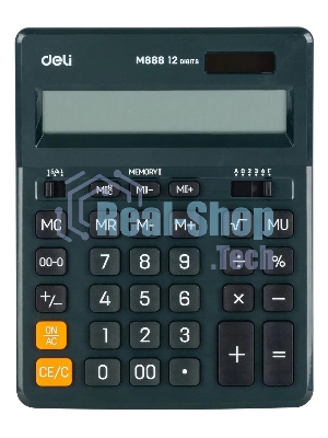 Калькулятор настольный Deli EM888F-green зеленый 12-разр.