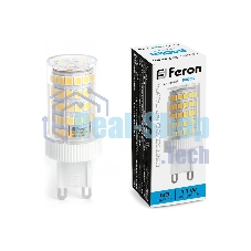 Лампа светодиодная Feron LB-435 11Вт 230В G9 дневной капсульная