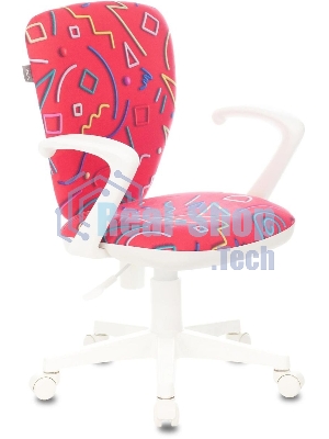 Кресло детское Бюрократ KD-W10AXSN малиновый Sticks 05 крестовина пластик пластик белый
