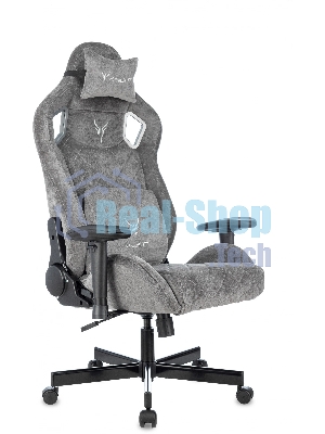 Кресло игровое Knight Outrider серый Light-19 крестов. металл