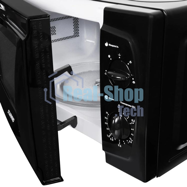 Микроволновая печь Starwind SWM5420 черный, 20 л, 700 Вт, переключатели - поворотный механизм