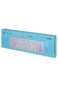 Клавиатура проводная Oklick 500M, USB, белый