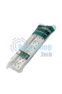 Сетевой фильтр Гарнизон ECL-6-W-1.8, 6 р, 10А, 1.8 м, ур.защиты 4, белый, пакет