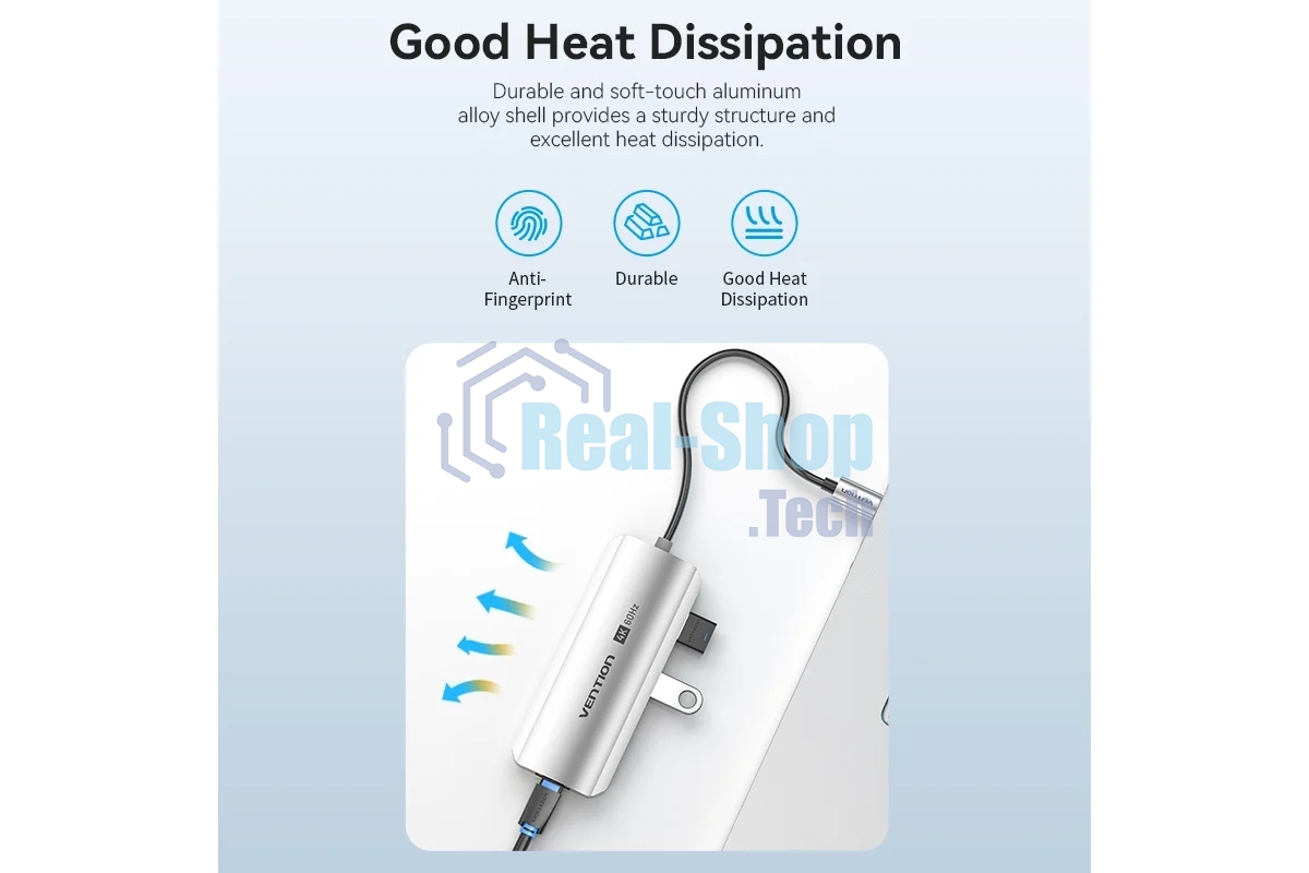 Мультифункциональный хаб Vention USB Type C 6 в 1