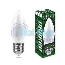 Лампа светодиодная Saffit SBC3707 7Вт E27 белый матовая свеча