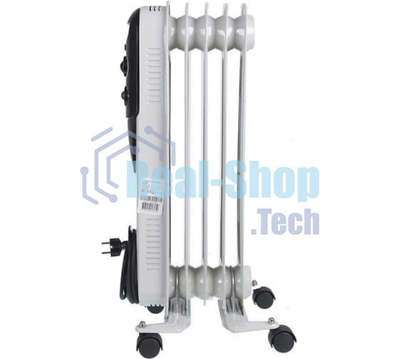 Обогреватель масляный Ресанта ОМПТ- 5Н (5 секций), белый, 1000 Вт, 10 м2, термостат 67/3/2