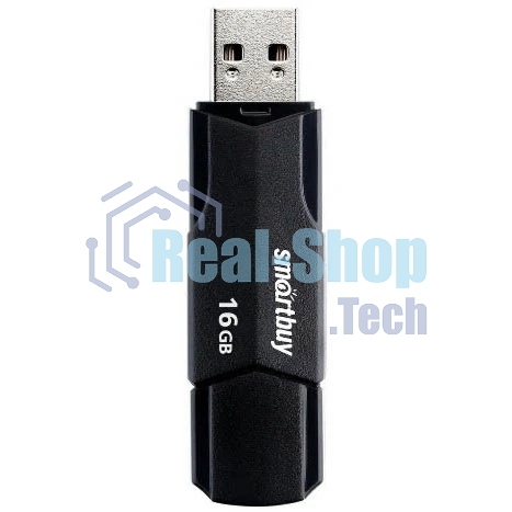 Флешка USB SmartBuy CLUE Black (SB16GbCLU-K), 16Gb, USB 2.0, R/W 15/8, черный