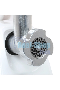 Мясорубка электрическая Аксион М35.03 белый, 1500 Вт, 1.7 кг/мин, реверс, защита от перегрузки, насадки - 4