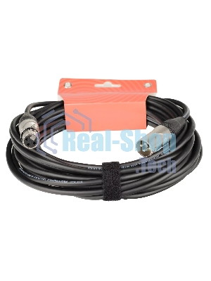 Кабель микрофонный FORCE FMC-05/10XLR (M) - XLR (F), высококачественный балансный, малошумящий с проводниками из безкислородной меди OFC, диаметр 6 мм, профессиональные металлические разъемы, длина 10 м, цвет черный