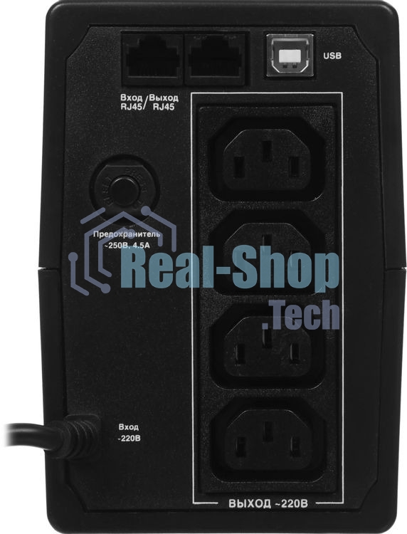 Источник бесперебойного питания ExeGate SpecialPro UNB-800.LED.AVR.4C13.RJ.USB / 800 ВА / 480 Вт / 4 x IEC 320 C13