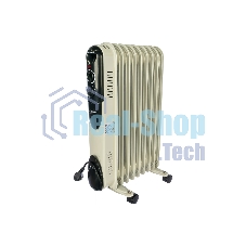 Обогреватель масляный Neoclima NC 9309, белый/черный, 2000 Вт, 25 м2, термостат