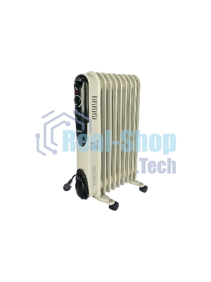 Обогреватель масляный Neoclima NC 9309, белый/черный, 2000 Вт, 25 м2, термостат