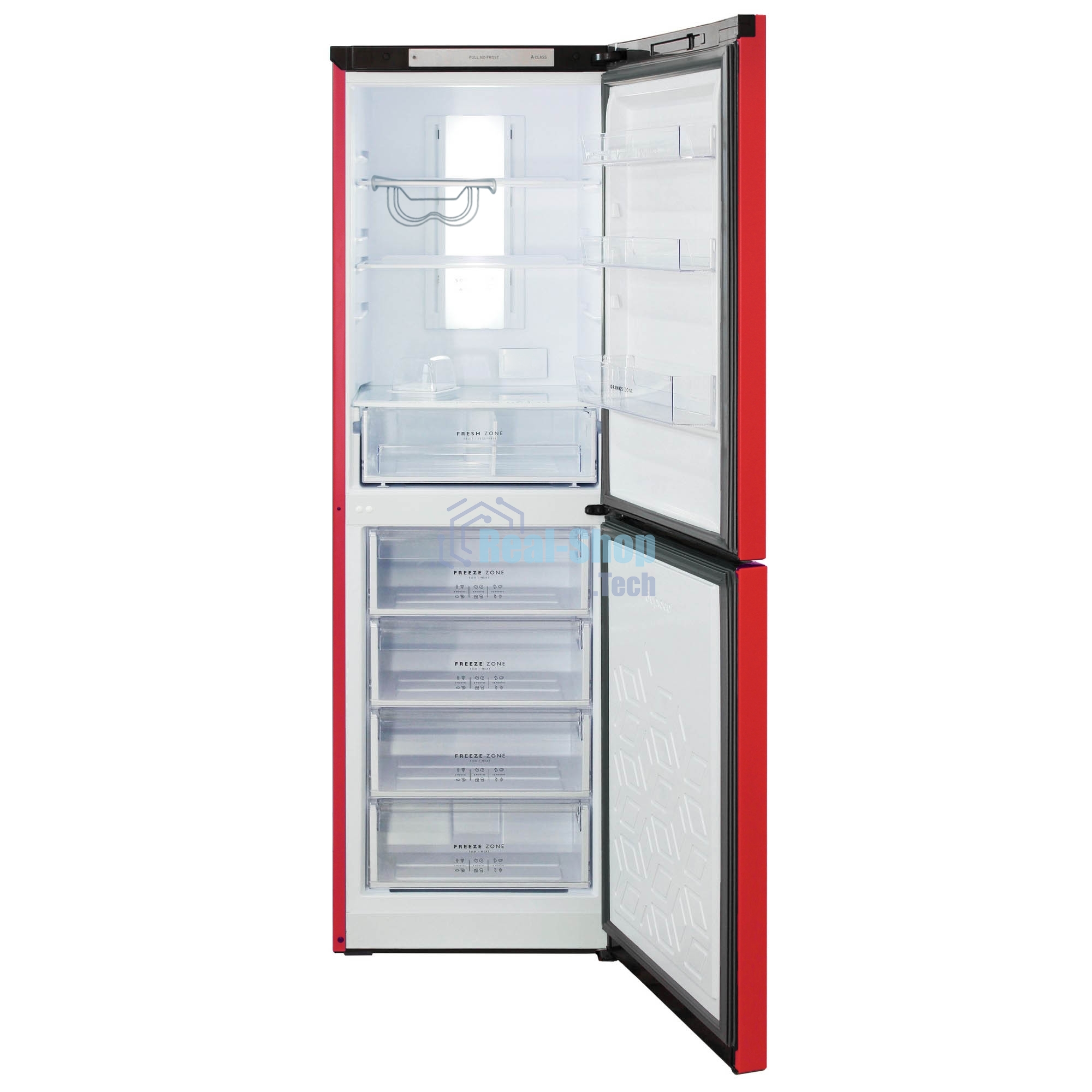 Холодильник Бирюса Б-H940NF красный двухкамерный 210/130л морозильник снизу, No Frost