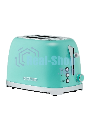 Тостер Galaxy Line GL 2917 бирюзовый, 900 Вт, 2 слота