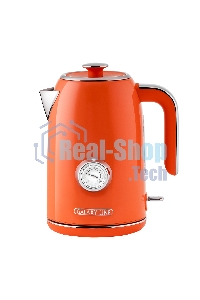 Чайник электрический Galaxy Line GL 0351, апельсиновый фреш, металл, 2200 Вт, 1,7 л
