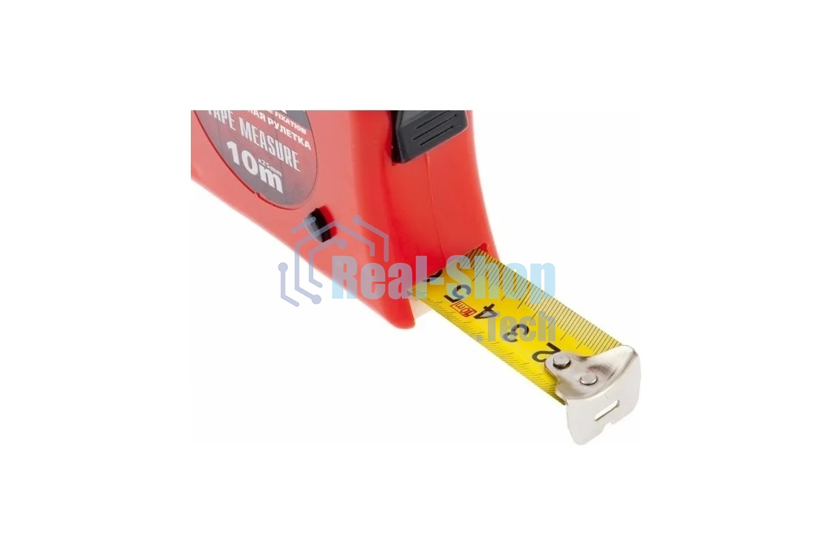 Рулетка Matrix double fixation 10мх25мм обрезиненный корпус двойная плавная фиксация