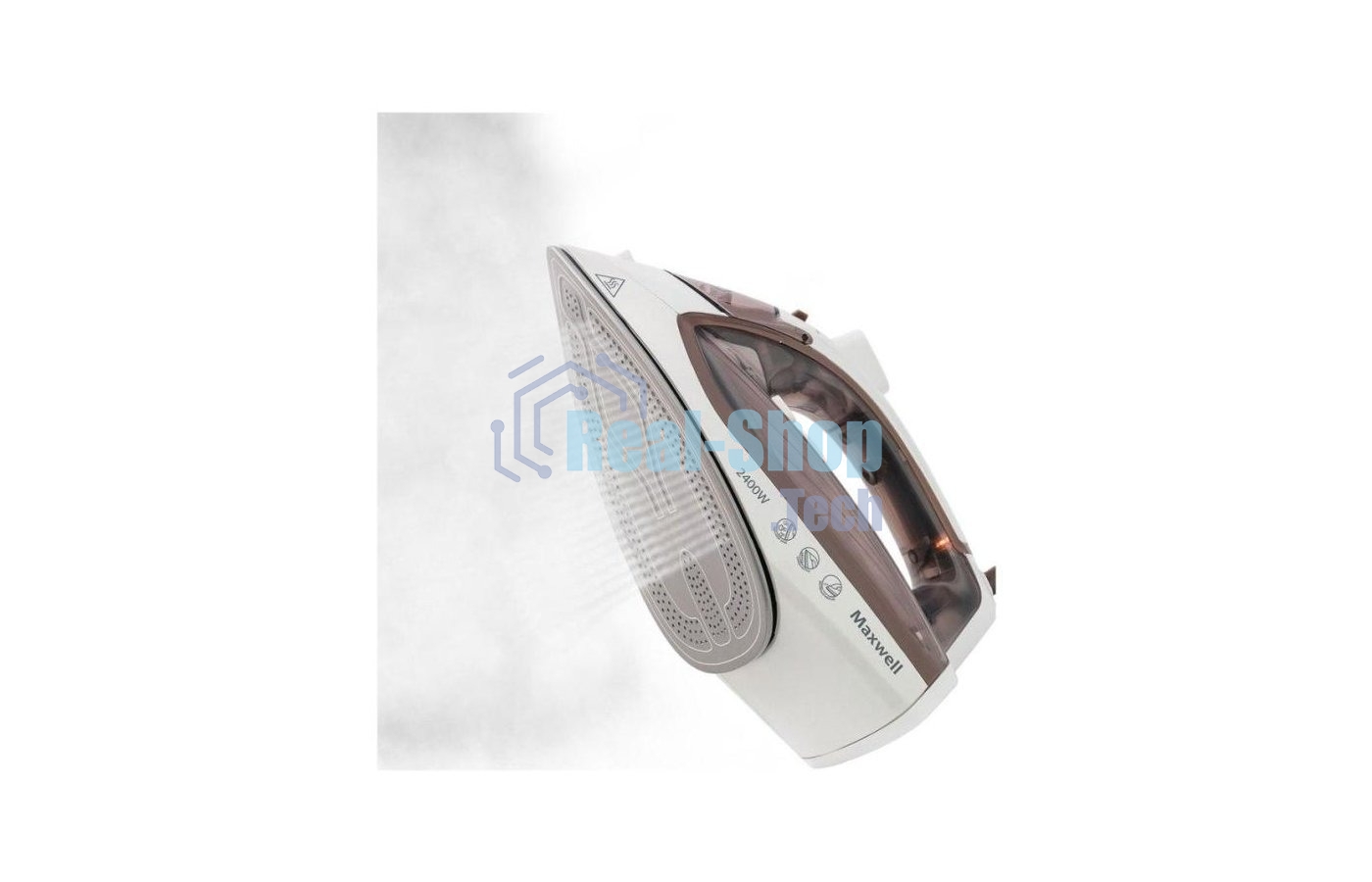 Утюг Maxwell MW-3047 белый/коричневый, 2400 Вт, 30 г/мин, 120 г/мин, 260 мл