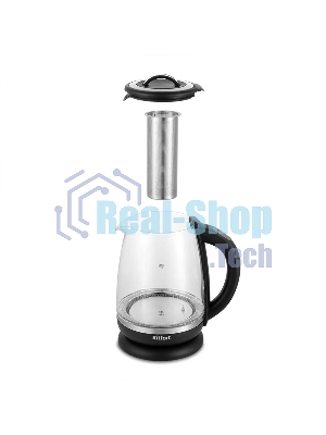 Чайник электрический Kitfort КТ-6145 2л. 2200Вт черный/серебристый (корпус: пластик/стекло)