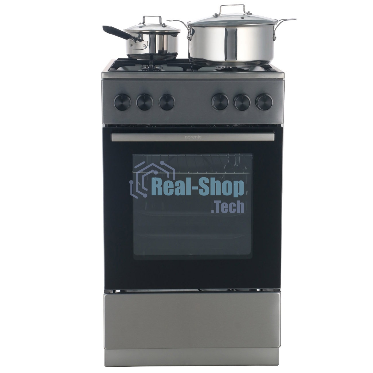 Плита газовая Gorenje GG5A11XF нержавеющая сталь, конфорок 4 шт, духовка 70 л, 85 см x 50 см x 59.4 см