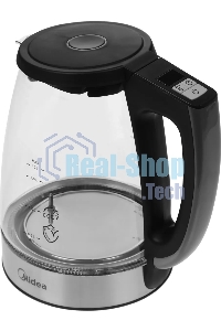 Чайник электрический Midea MK-8019, мощность 2200 Вт, объем 1.7 л, цифровой дисплей, регулировка температуры нагрева, 6 режимов нагрева, поддержание температуры, подсветка