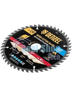 Пильный диск по дереву Denzel ф210 х 30 мм, 48 зубьев 733497