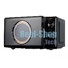 Микроволновая печь Horizont HSM205RBG черный/золотистый, 20 л, 700 Вт, переключатели — поворотный механизм