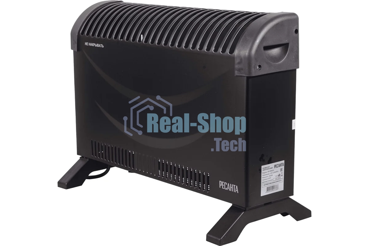 Конвектор Ресанта ОК-2000СЧ, черный, 2000 Вт, 25 м2, термостат 67/4/36