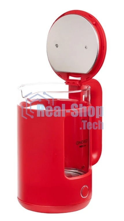 Чайник электрический Energy E-256 1500Вт, 1.5л стекло, красный