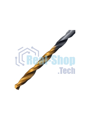 Сверло спиральное по металлу Denzel 2 x 49мм, Р6М5, Golden Tip, 2 шт.