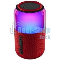 Колонка портативная SVEN PS-130 red (10 Вт, USB, Bluetooth, питание от USB/аккумулятора)