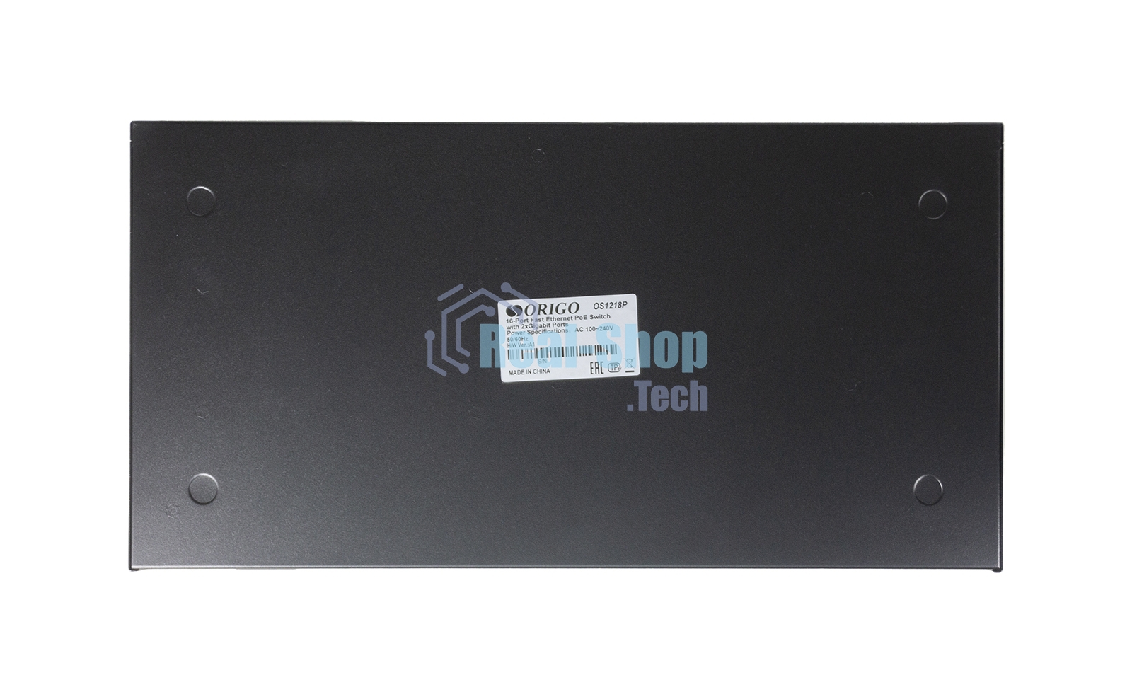 Неуправляемый PoE-коммутатор ORIGO OS1218P/190W/A1A 16x100Base-TX PoE+, 2x1000Base-T, PoE-бюджет 190 Вт, корпус металл