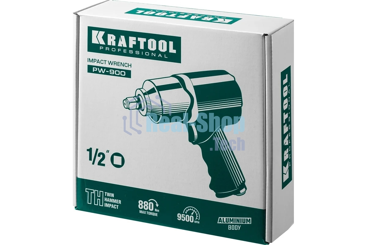 Гайковерт KRAFTOOL PW-900 ударный пневматический, 1/2
