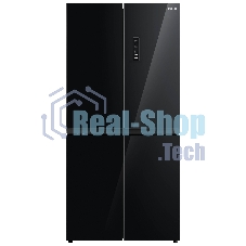 Холодильник Бирюса CD 466 BG черный трехкамерный Side by Side 303/153л морозилка снизу