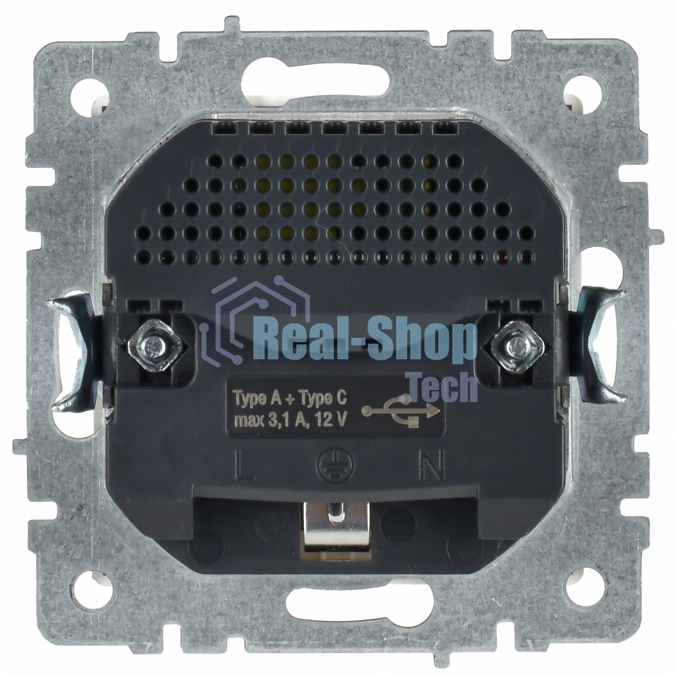 Розетка 1-местная IEK BRITE РЮш11-1-БрБ (BR-R14-16-U22-018-K01) с заземлением, с защитными шторками, 16А, с USB A+C 18 Вт, белый