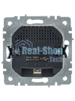 Розетка 1-местная IEK BRITE РЮш11-1-БрБ (BR-R14-16-U22-018-K01) с заземлением, с защитными шторками, 16А, с USB A+C 18 Вт, белый